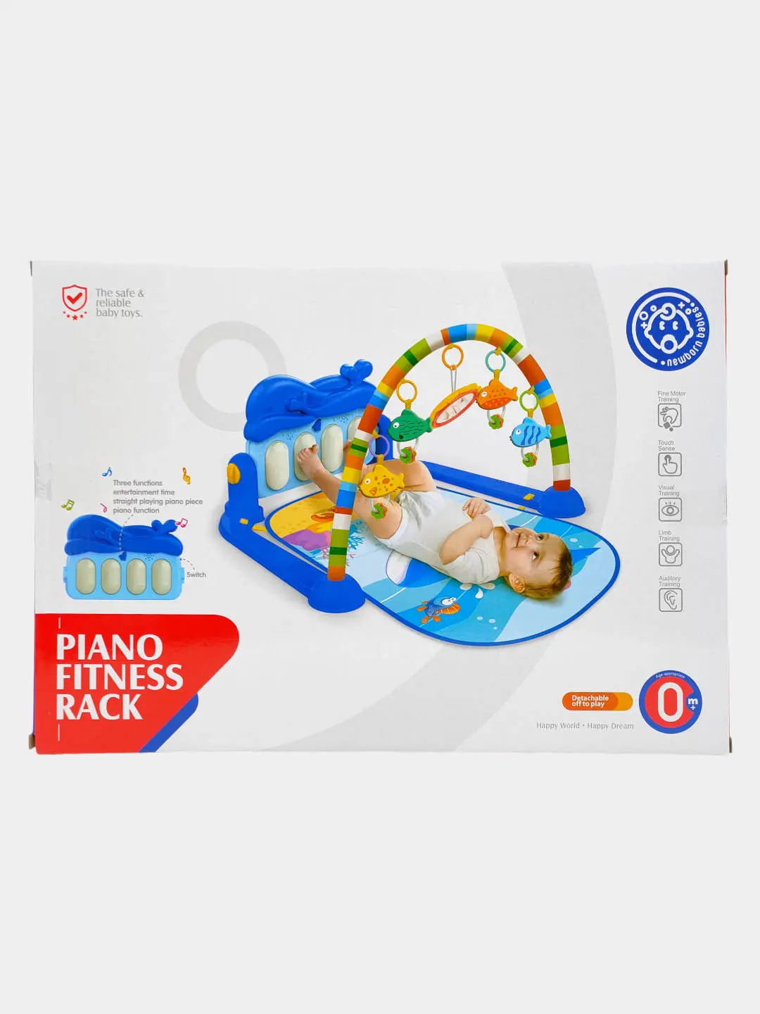 Развивающий коврик Piano Fitness Rack Китенок и друзья с музыкальным пианино и дугой