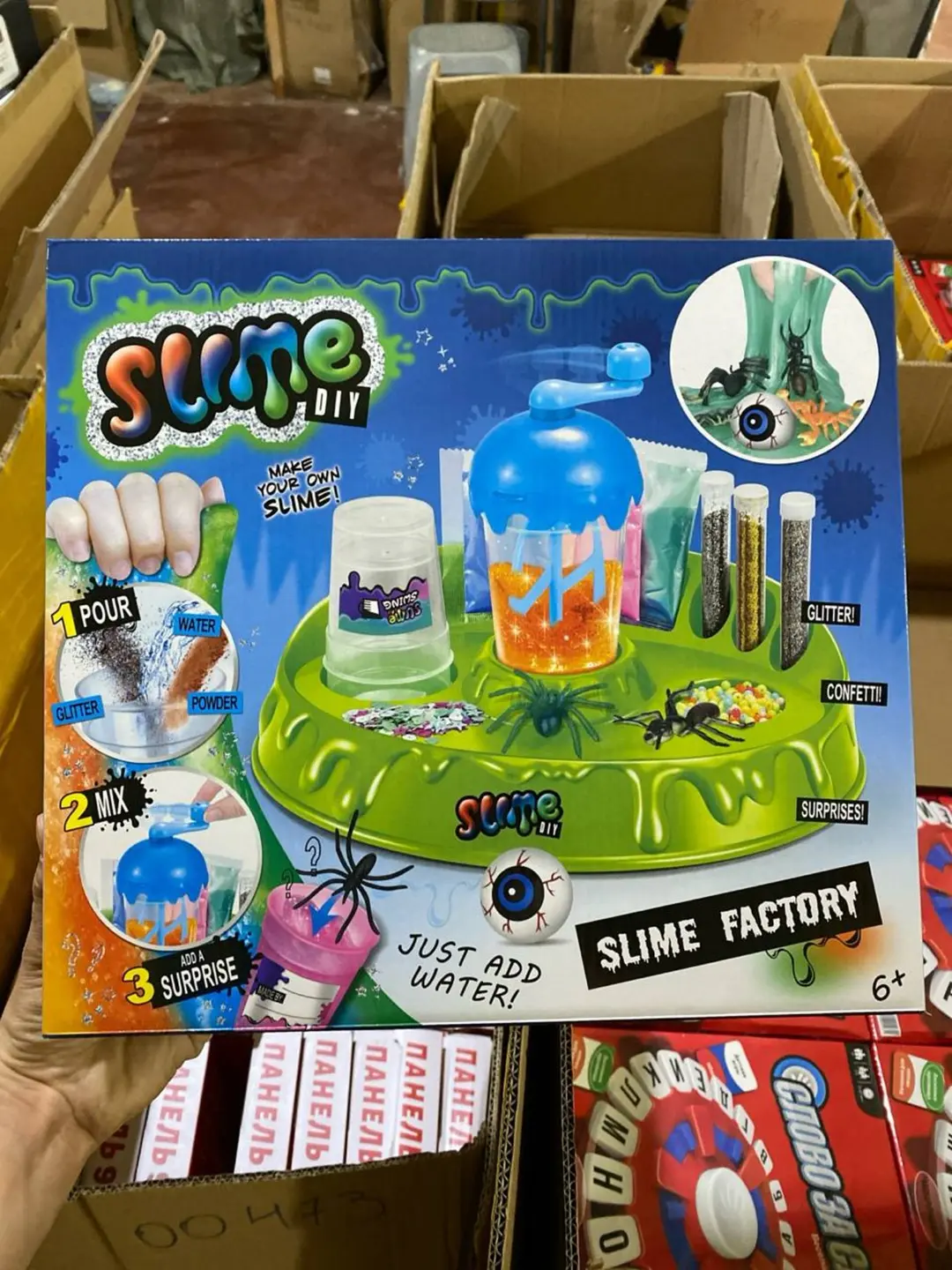Детский игровой набор Slime Factory, Фабрика слаймов с миксером, Для творчества детей от 6 лет, Набор сделай сам